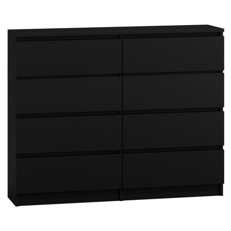 Topeshop M8 120 CZERŃ chest of drawers