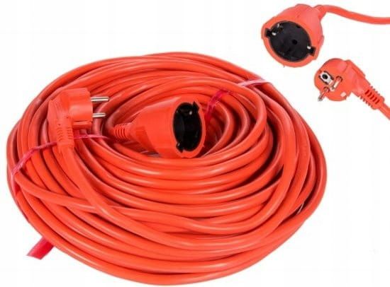 VERTEX PZO50M Retractable extension cable 50 m 3x2,5 mm Orange