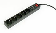 Gembird SPF5-C-10 surge protector Black 5 AC outlet(s) 250 V 3 m