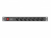 LANBERG POWER STRIP. RACK PDU (1U,16A,7X SHUKO,2M)