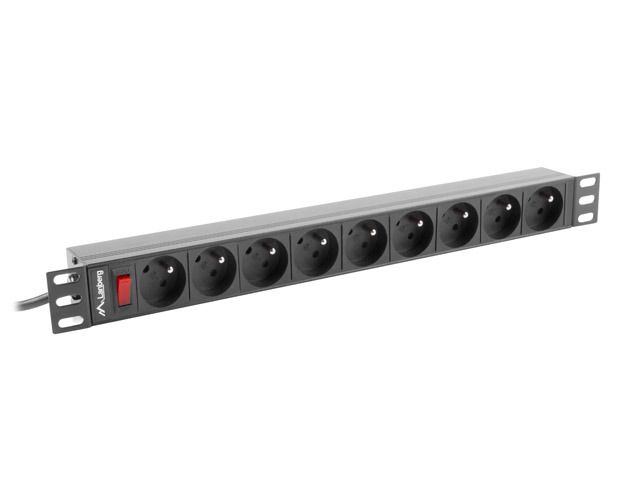 LANBERG POWER STRIP RACK 19  (1U, 16A, 9X 230V PL)