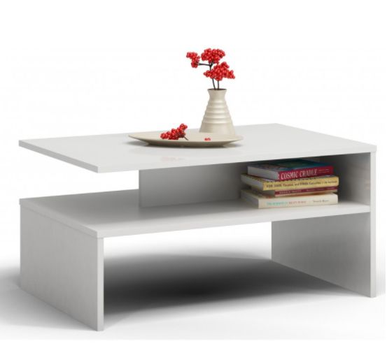 Topeshop ŁAWA BOSTON BIEL coffee/side/end table Coffee table Free-form shape 2 leg(s)