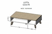 Cama LOTTA 110 coffee table wotan oak/mat black