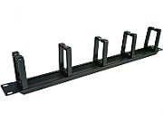 Alantec PK048 1U 19  cable organizer with brushed grommet, 5 plastic holders