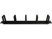 Alantec PK048 1U 19  cable organizer with brushed grommet, 5 plastic holders