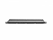 Patch panel Lanberg PPU6-0024-B, 19-inch, 0.5U, 24 prize RJ45 Cat.6, negru
