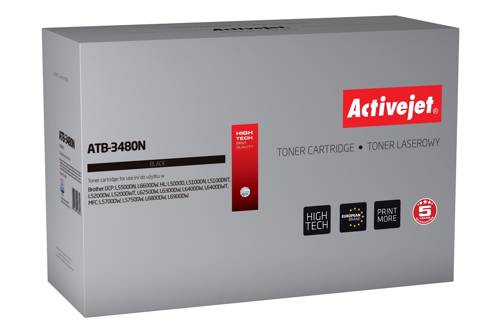 Activejet ATB-3480N toner for Brother printer Brother TN-3480 replacement Supreme 8000 pages black