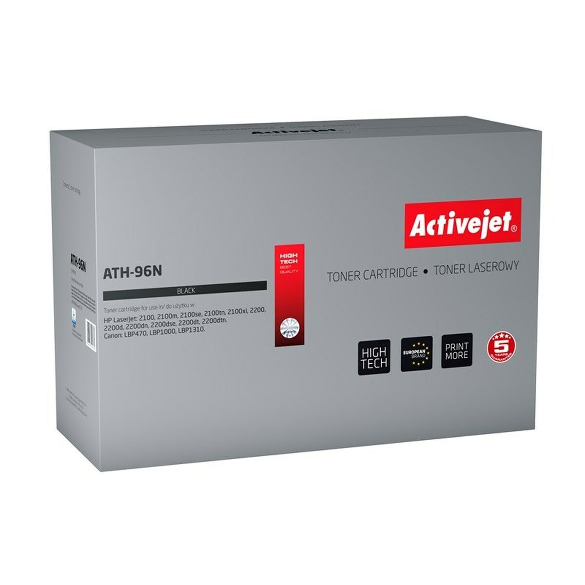 Activejet ATH-96N toner for HP printer HP 96A C4096A, Canon EP-32 replacement Supreme 5700 pages black