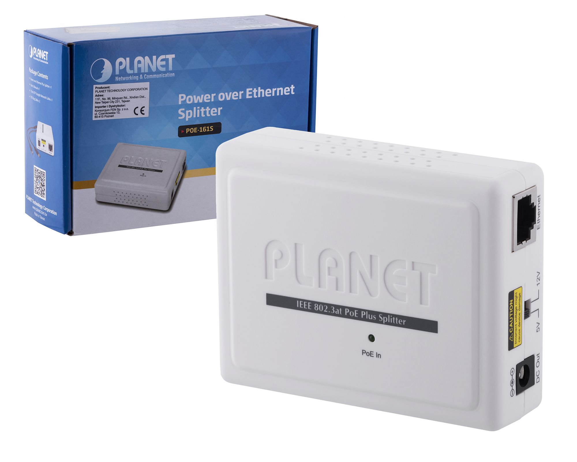 PLANET POE-161S network splitter White Power over Ethernet (PoE)