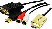 CABLU video LOGILINK, VGA (T) la VGA (T), 20m, dublu ecranat, negru,  CV0018  (include TV 1.5 lei)