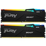 Memorie Kingston FURY Beast 32 GB DDR5 4800 MHz CL38, kit 2 x 16 GB, XMP 3.0, Negru, RGB