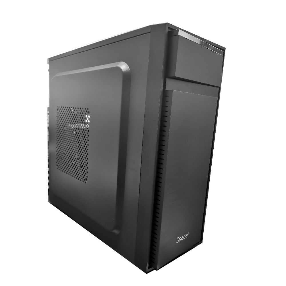 Spacer CARCASA SPACER - office, Middle Tower, ATX, fara sursa, USB 2.0 x 2, USB 3.0 x 1, PSU shroud, black  SPCS-OC-TOP 