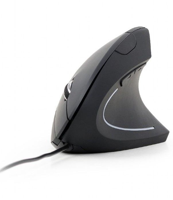 MOUSE GEMBIRD, PC sau NB, cu fir, USB, optic, 3200 dpi, butoane/scroll 6/1, ergonomic, cablu 1.35m, negru,  MUS-ERGO-03  (include TV 0.18lei)
