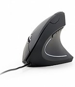 MOUSE GEMBIRD, PC sau NB, cu fir, USB, optic, 3200 dpi, butoane/scroll 6/1, ergonomic, cablu 1.35m, negru,  MUS-ERGO-03  (include TV 0.18lei)