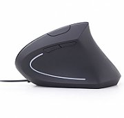 MOUSE GEMBIRD, PC sau NB, cu fir, USB, optic, 3200 dpi, butoane/scroll 6/1, ergonomic, cablu 1.35m, negru,  MUS-ERGO-03  (include TV 0.18lei)