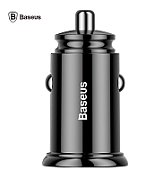 INCARCATOR AUTO Baseus Circular Plastic PPS, 1 x USB Output 4.5V/5A, 1 x USB Type-C Output 5V/3A, total output 30W, pt. bricheta auto, negru  CCALL-YS01  (include TV 0.18 lei) - 6953156286535