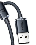 CABLU alimentare si date Baseus Crystal Shine, Fast Charging Data Cable pt. smartphone, USB la Lightning Iphone 2.4A, 2m, negru  CAJY000101  (include timbru verde 0.25 lei) - 6932172602710