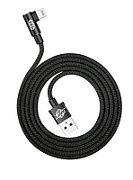 CABLU alimentare si date Baseus MVP, Fast Charging Data Cable pt. smartphone, USB la Lightning iPhone 2A unghi 90 grade, brodat, 1m, negru  CALMVP-01  (include timbru verde 0.25 lei) - 6953156263406