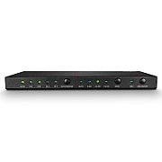 Lindy 4 Port HDMI 18G Switch with Audio  Technical details  Specifications  AV Interface: HDMI Interface Standard: HDMI 2.0 Supports Bandwidth: 18Gbps Maximum Resolution: 3840x2160@60Hz 4:4:4 8bit HDCP Support: 2.2 Supported Audio: Audio Pass-through, Analogue 2CH, Up to 5.1CH (Optical) Separate