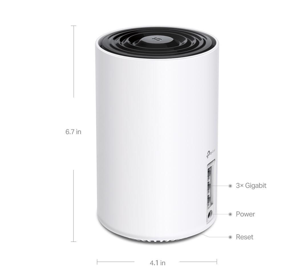 TP-LINK TP-Link AXE5400 home mesh Wi-Fi 6E System, Tri-Band, Deco XE75(3-pack)  Standarde Wireless: IEEE 802.11ax 6 GHz, IEEE 802.11ax/ac/n/a 5 GHz, IEEE 802.11ax/n/b/g 2.4 GHz, viteza WIFI: 6 GHz: 2402 Mbps (802.11ax, HE160), 5 GHz: 2402 Mbps (802.11ax, HE160), 2.4 GHz: 574 Mbps (802.11ax), acoperire-