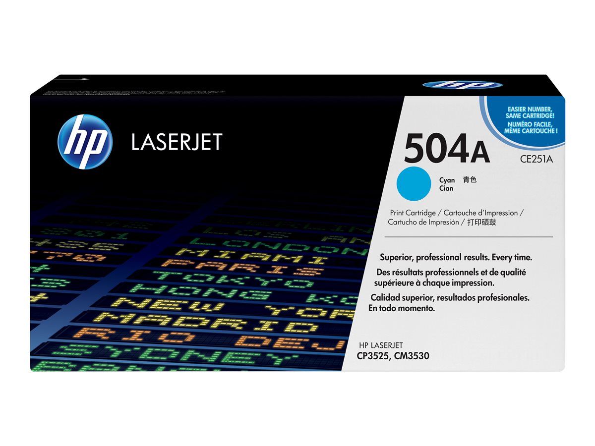 Cartus toner HP CE251A ,Albastru ,7 000 pagini ,Original (504A) 