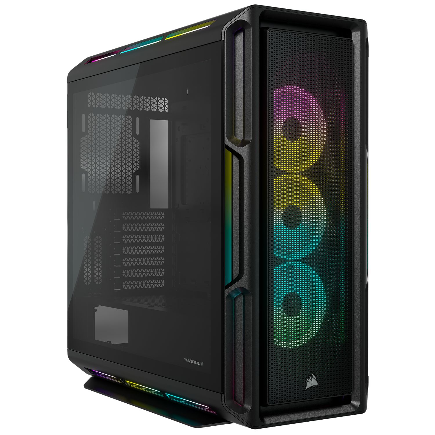 5000T RGB Tempered Glass Mid-Tower ATX PC Case - Negru