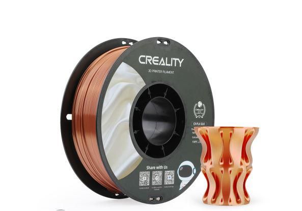 CREALITY PLA 3D Printer Filament, CR-SILK RED COPPER , Printing temperature: 190-220, Filament diameter: 1.75mm, Tensile strength: 60MPa, Size of filament wheel: Diameter 200mm, height 66mm, hole diameter 56mm. Utilizare: pana la 6 luni de la deschiderea ambalajului.