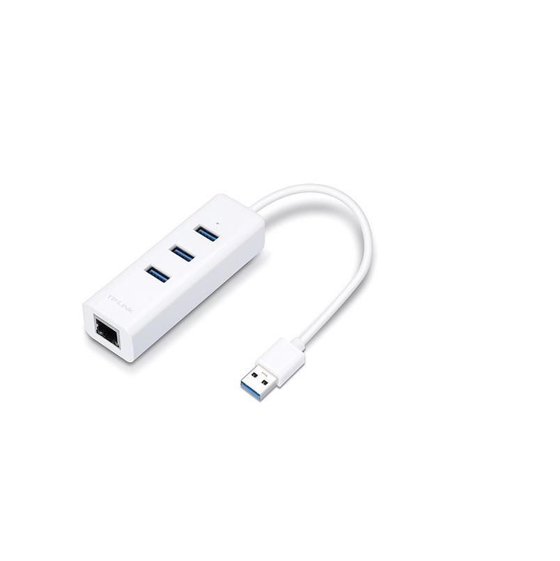 ADAPTOR RETEA TP-LINK , extern, USB 3.0, port RJ-45 | USB 3.0 x 3, 1000 Mbps,  UE330  (include TV 0.18lei)