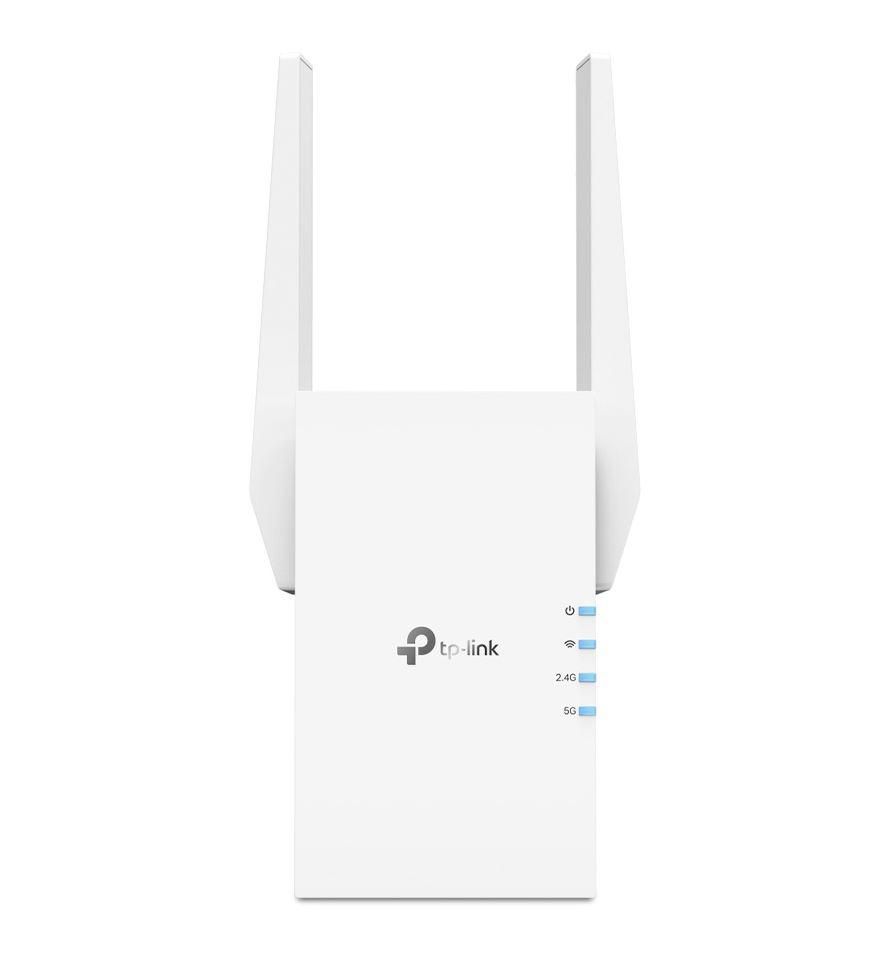 TP-LINK TP-link AX3000 Wi-Fi Mesh Range Extender, RE705X, 1 Port Ethernet Gigabit, 2 Antene externe, Standarde Wireless IEEE 802.11a/n/ac/ax 5GHz, IEEE 802.11b/g/n/ax 2.4GHz, frecventa 2.4, 5 Ghz, 574 Mbps at 2.4GHz, 2402 Mbps at 5GHz.