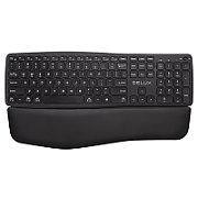 TASTATURA DELUX, wireless, 2.4GHz + BT 2 canale, 106 taste, ergonomica, multimedia, palmrest, ac. 210mAh Li-polimer, USB-C, negru,  GM908CV-BK  (include TV 0.8lei)