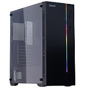 CARCASA SPACER - office, Middle Tower, ATX, sursa 300W, USB 2.0 x 2, USB 3.0 x 1, PSU shroud, black  SPCS-OC-TOP-300W 