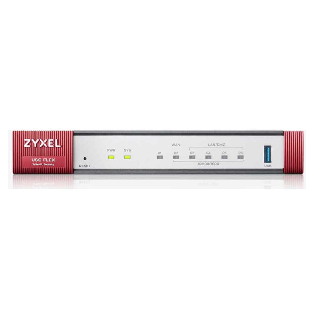 Zyxel USGFLEX100 Security Gateway V2, 10/100/1000 Mbps RJ-45 ports, 4 x LAN/DMZ 1 x WAN,1x USB 3.0, 900Mbps, 12V DC, 2A max, VPN IKEv2, IPSec, SSL, L2TP/IPSec.