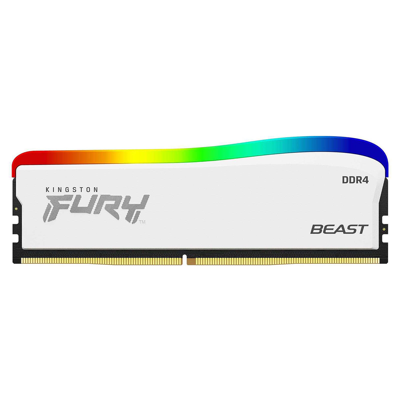 Memorie Kingston FURY Beast 16 GB DDR4 3200 MHz CL16, XMP 2.0, Alb, RGB