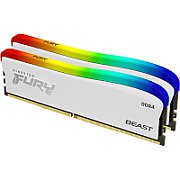 Memorie Kingston FURY Beast 16 GB DDR4 3200 MHz CL16, kit 2 x 8 GB, XMP 2.0, Alb, RGB