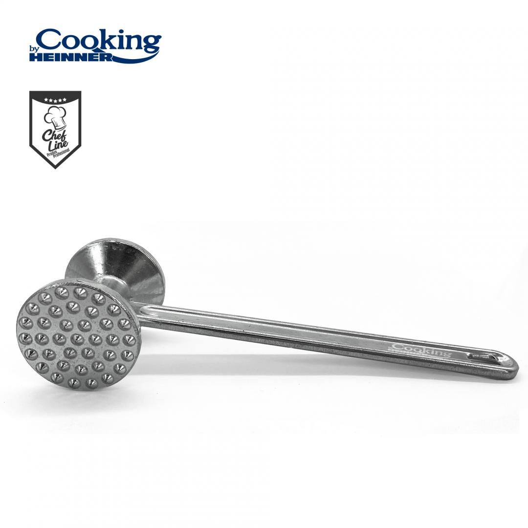 HAMMER FOR TENDERISING MEAT Material: aluminum Dimensions: 27x 4.5 x 9.6cm Weight: 270 gr