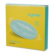 Farfurie din silicon cu ventuza, blue