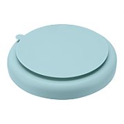 Farfurie din silicon cu ventuza, blue