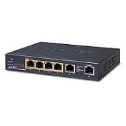 Planet 4-Port 10/100/1000T 802.3at POE + 2-Port 10/100/1000T Desktop Switch (55W POE Budget, Externa