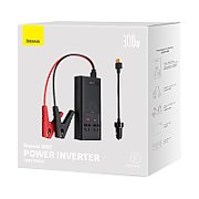 INVERTOR ELECTRIC auto Baseus, IGBT, 2 x AC, 1 x USB Type-C, 1 x USB, 300W 220V, conectare auto 12V, negru  CGNB010101  (include timbru verde 1.75 lei) - 6932172608675