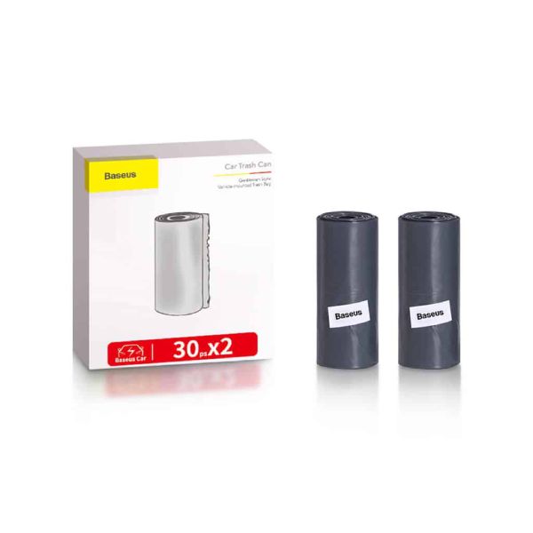 SACI GUNOI cos auto Baseus Gentleman, contine 60 Saci menajeri din plastic pentru cos gunoi CRLJT-01  CRLJD-0G  - 6953156296497