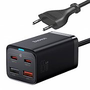 INCARCATOR retea Baseus GaN3 Pro, Quick Charge 65W, 2 x USB, 2 x USB Type-C, include cablu USB Type-C la USB Type-C 100W 1m, negru  CCGP040101  (include timbru verde 0.75 lei) - 6932172600334