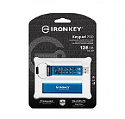 USB Flash Drive Kingston 128GB IronKey Keypad 200, USB 3.2 Gen1, FIPS 140-3 Lvl 3 (Pending) AES-256 Encrypted