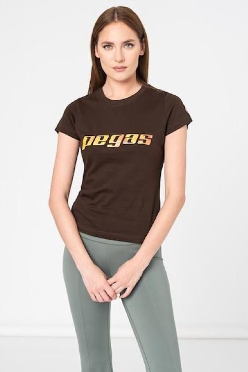 TRICOU  LOGO ORANGE FEMEI COFFEE-XS