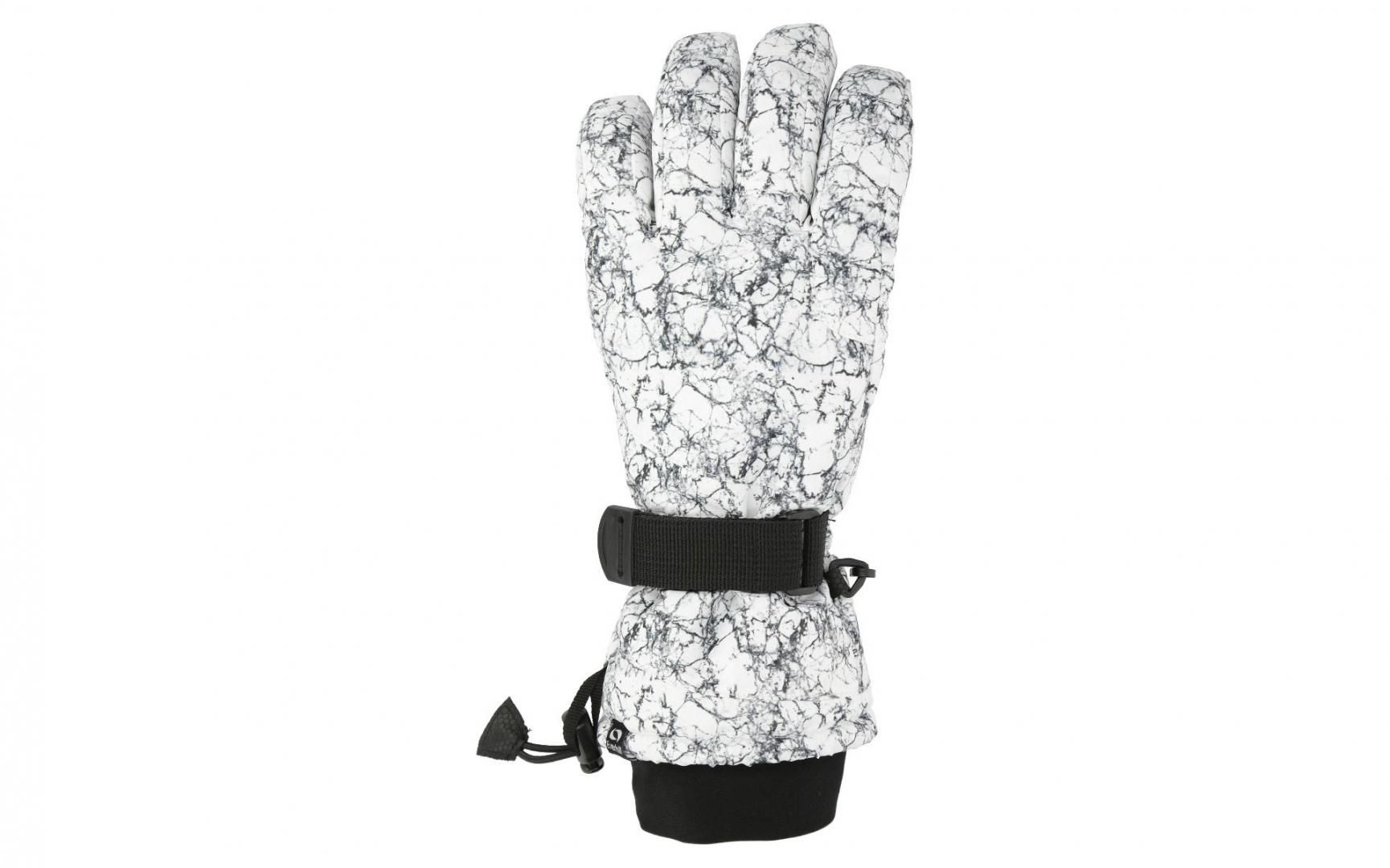 FABRIC: 100% POLYESTER
LINING: 100% POLYESTER
PADDING: 100% POLYESTER 
PALM: 100% POLYURETHANE
MEMBRANE: WATERTECH 1000 
ELASTIC RUBBER WRIST
BUCKLE FOR CONNECTING THE GLOVES
ELASTIC STRING WITH STOPPER
CUFF ADJUSTER WITH VELCRO