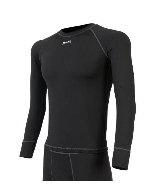 Bluza termica EXTREME, materialul folosit este dintr-o tesatura speciala care creaza un efect de termos, lasa pielea sa respire, mentine temperatura corpului si elimina foarte rapid transpiratia, materialul este foarte elastic in toate partile iar interior