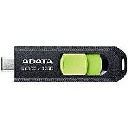 MEMORIE USB Type-C 3.2 ADATA 32 GB, retractabila, carcasa plastic, negru / verde  ACHO-UC300-32G-RBK/GN  (include TV 0.03 lei)
