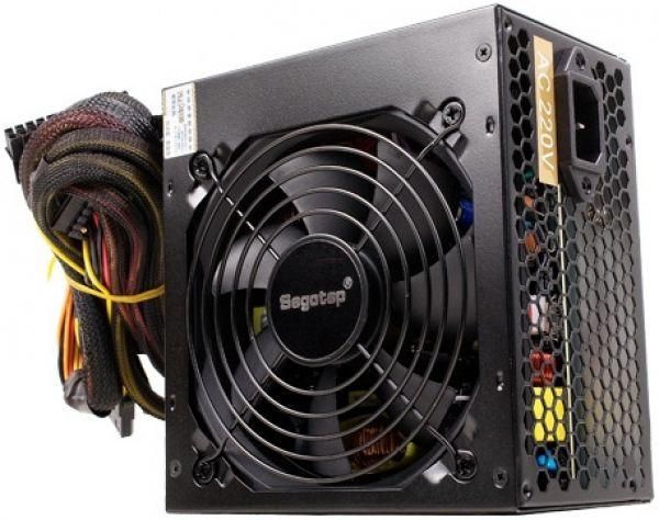  Sursa Segotep SG-500AE 500W, certificata 80+, ventilator silentios de 120mm cu control termic automat, 2x PCIE 6+2pin (65cmlungime), 6x SATA, 3x Molex, 1x Floppy, 1x EPS12V 4+4pin (75cm lungime), 1x 20+4 pin (65cm lungime), OVP/OCP/LVP/SCP/OHP/OLP, Active PFC, ATX 2.31, suporta SLI/Crossfire