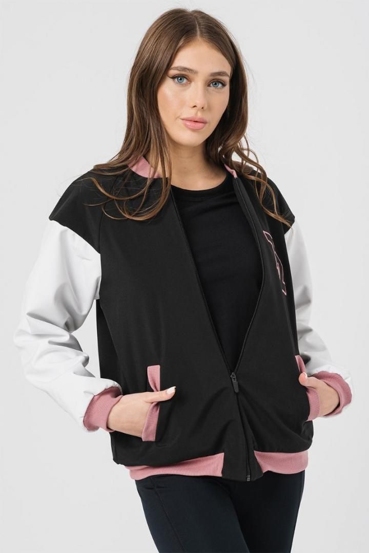 W JACHETA BOMBER  PINK  XL