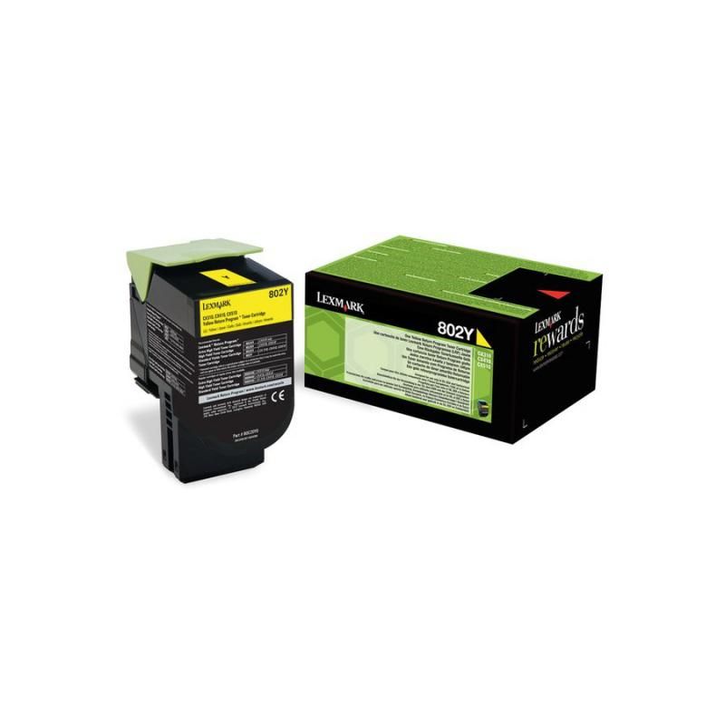 Cartus toner Lexmark 80C20Y0 ,Galben ,1000 pagini ,Original (80C20Y0) 