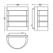 CALGARY wall lantern anthracite 1x60W